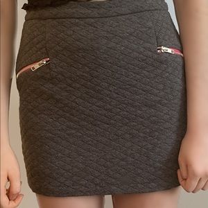 Gray mini skirt